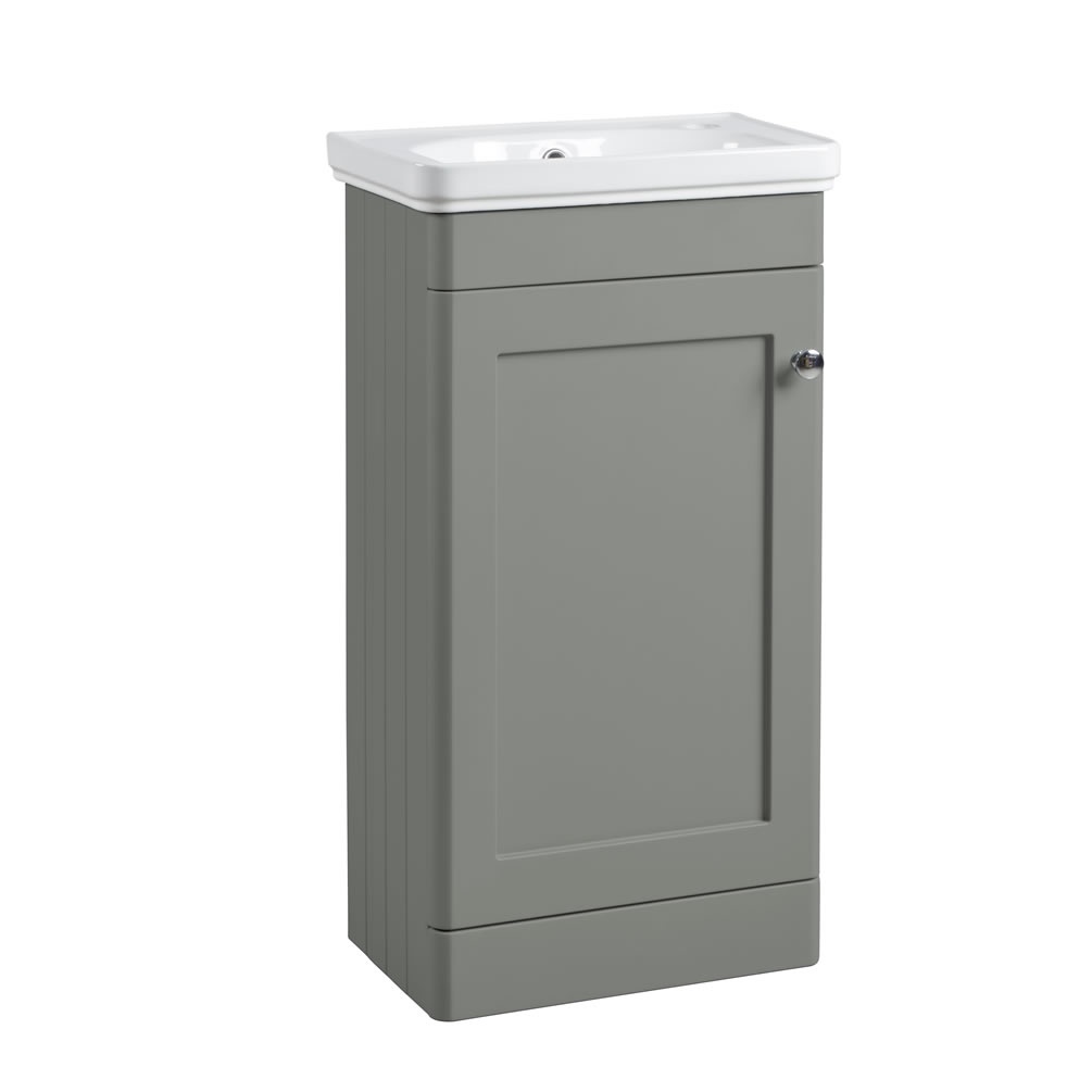 Tavistock Marston 450mm Matt Laurel Green Cloakroom Vanity Unit & Basin