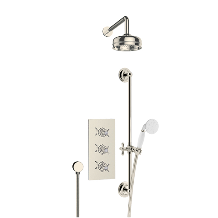 Heritage Dawlish Gold Shower Kit w/ Fixed Head & Handset Sanctuary