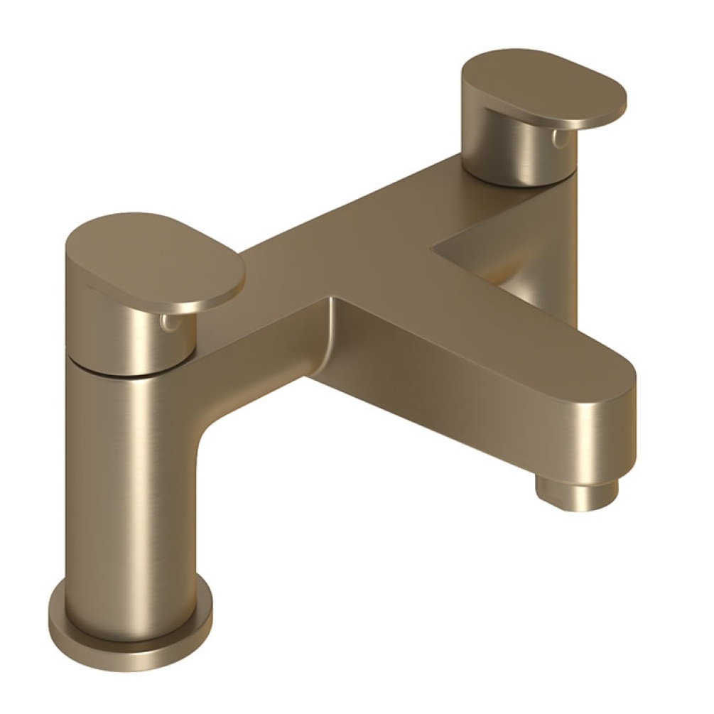 Product Cut out image of the Abacus Ki Brushed Nickel Deck Mounted Bath Filler