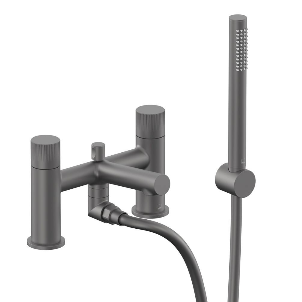 Vado Safari Leverless Pewter Deck Mounted Bath Shower Mixer