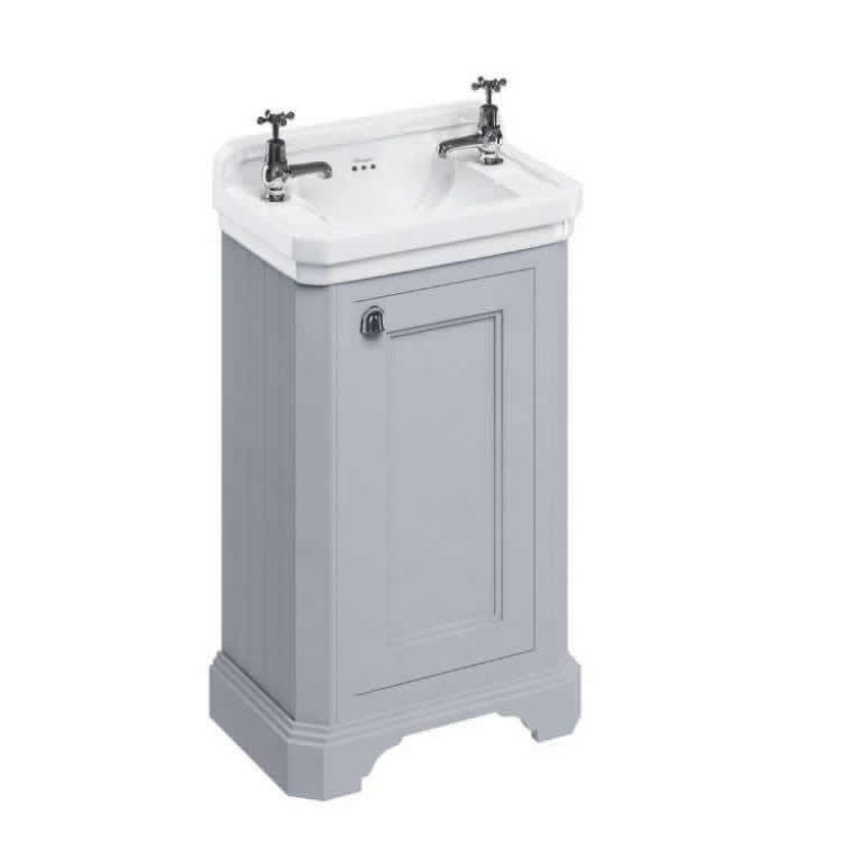 Burlington Edwardian Cloakroom Basin & Grey Standing Unit Sanctuary