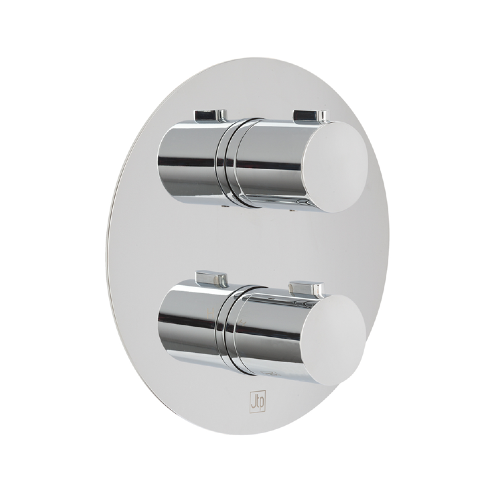 Photo of JTP Hugo Three Outlet Round Thermostatic Shower Valve Cutout