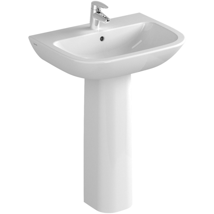 Product Cut out image of Vitra S20 650mm Washbasin with Pedestal