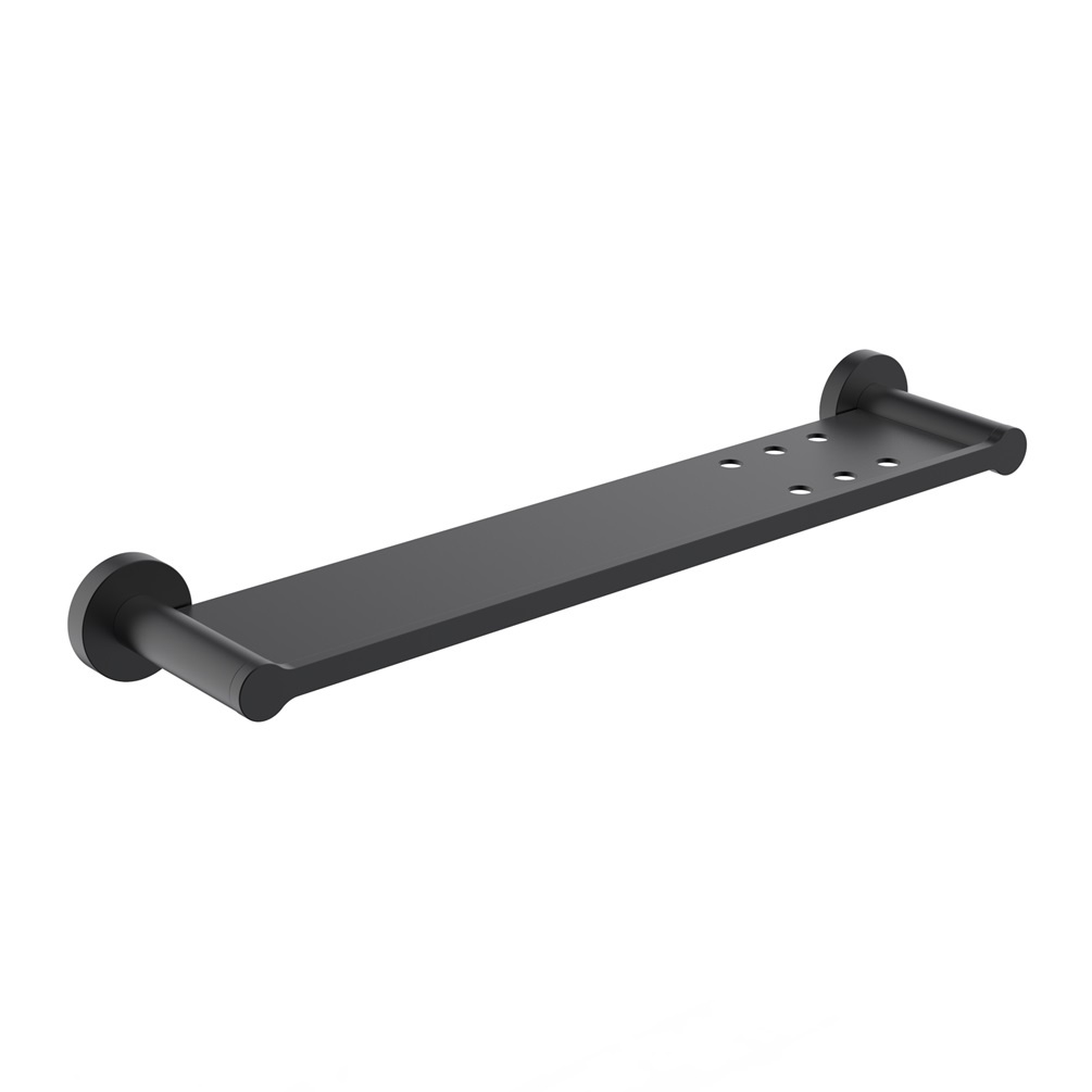 product cut out image of Britton Hoxton 2.0 Matt Black Bathroom Shelf HOX001M