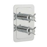 JTP Grosvenor Pinch Chrome 1 Outlet 2 Handle Thermostatic Shower Valve