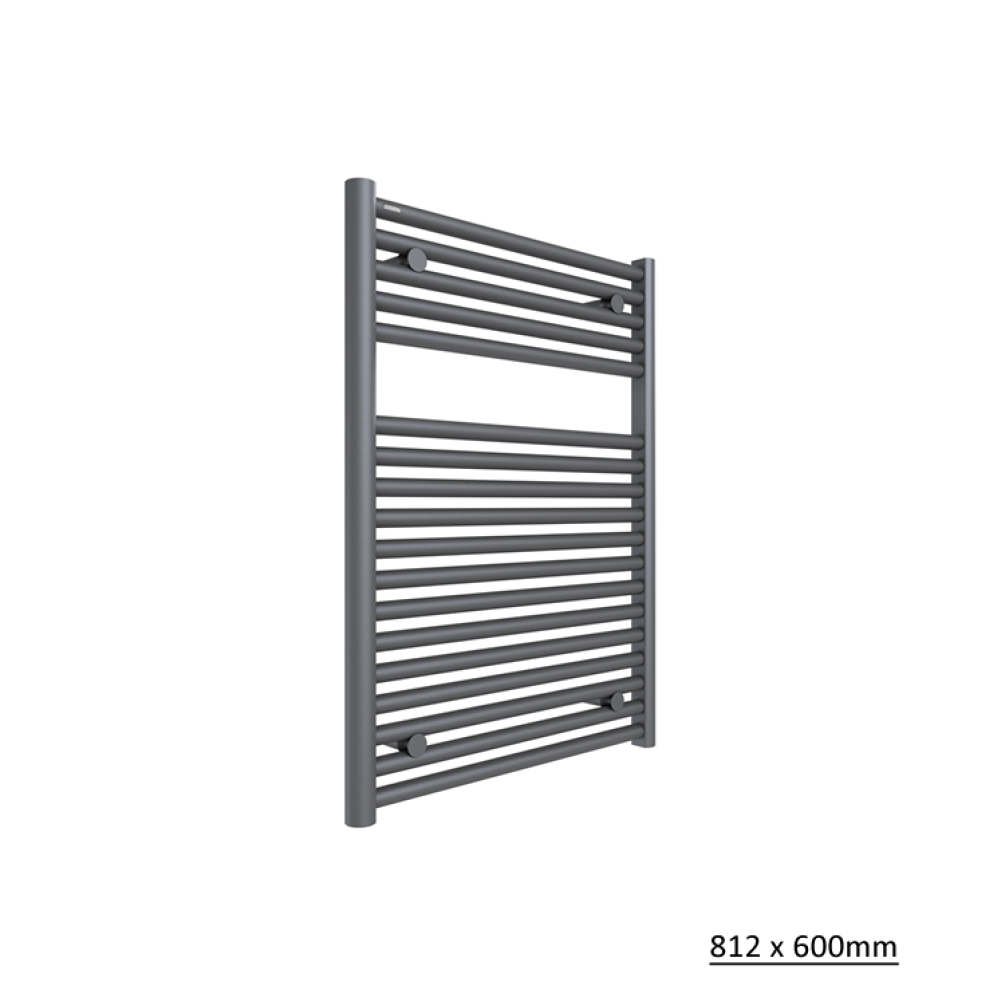 Photo of Tissino Hugo2 Anthracite Heated Towel Rail 812 x 600mm Cutout