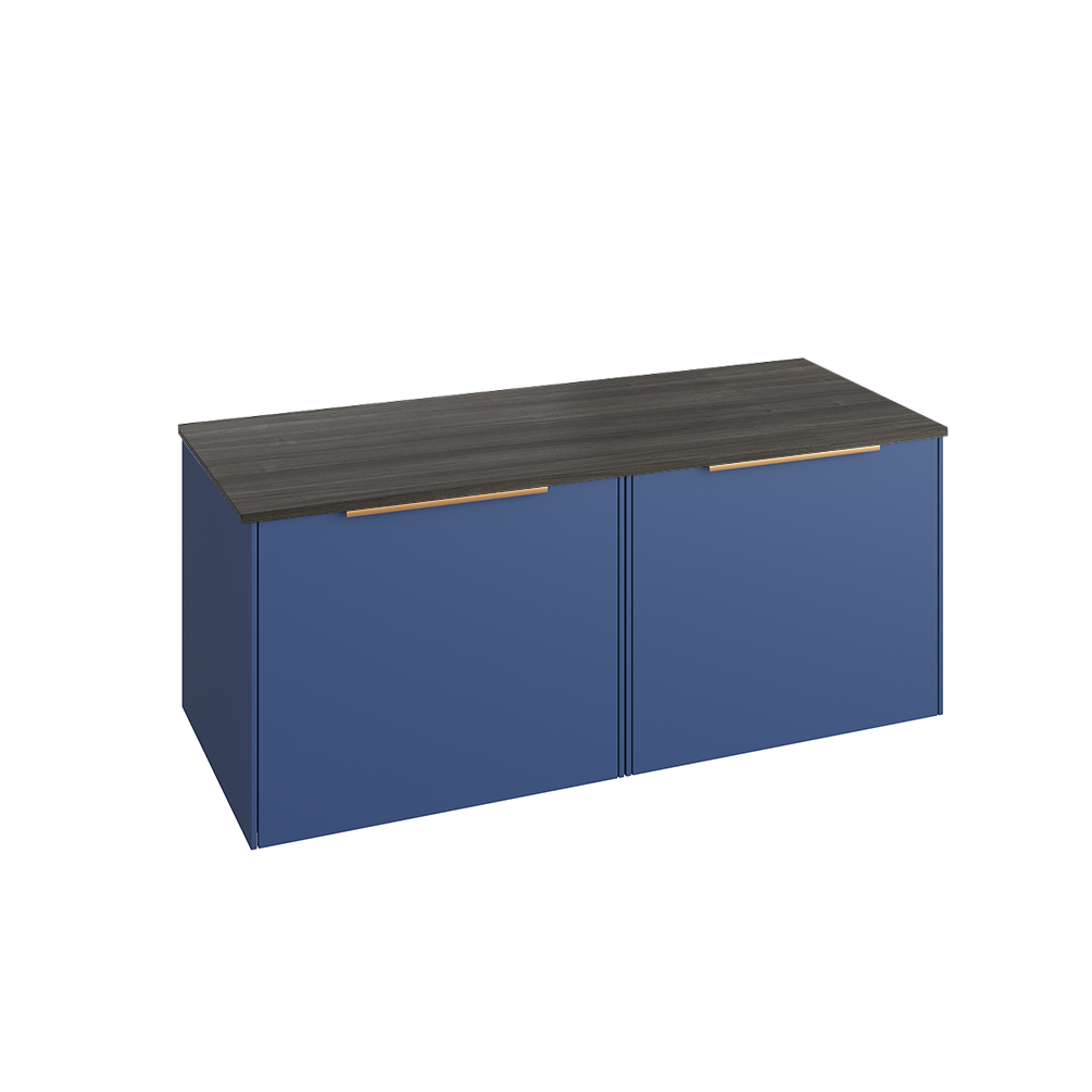 Abacus Concept Sit On Ocean Blue 1200mm Vanity Unit - Lava Countertop