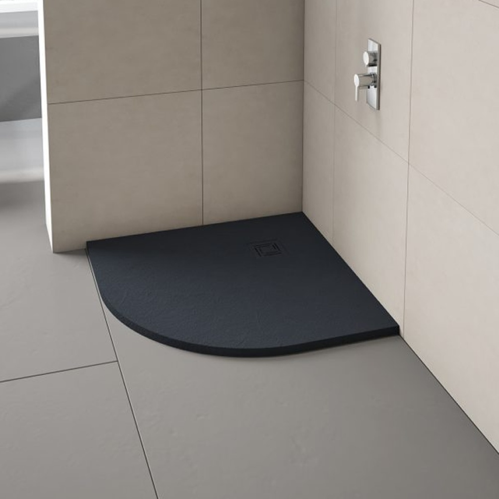 Merlyn Truestone Graphite 900 x 900mm Quadrant Shower Tray