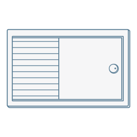 iconography image of a walk in shower tray