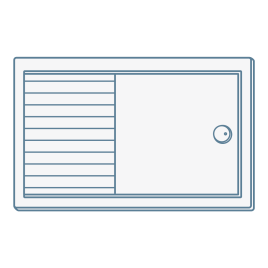 iconography image of a walk in shower tray