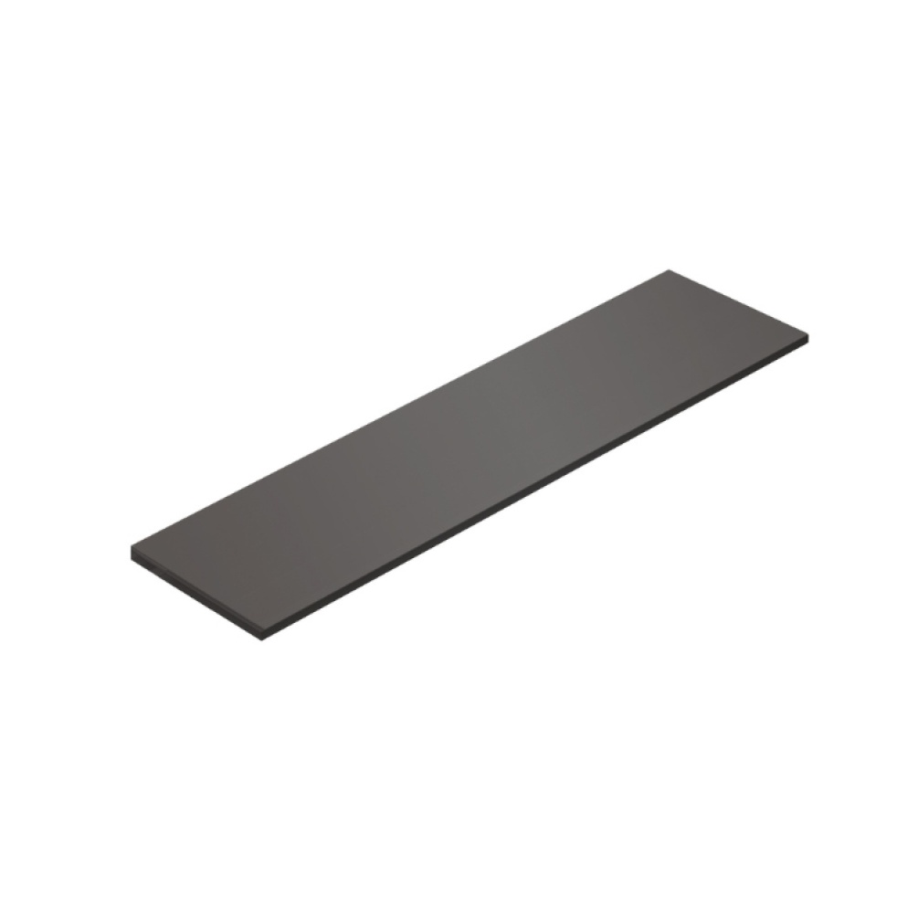 Product Cut out image of the Origins Living Pier 500mm Black Glass Shelf