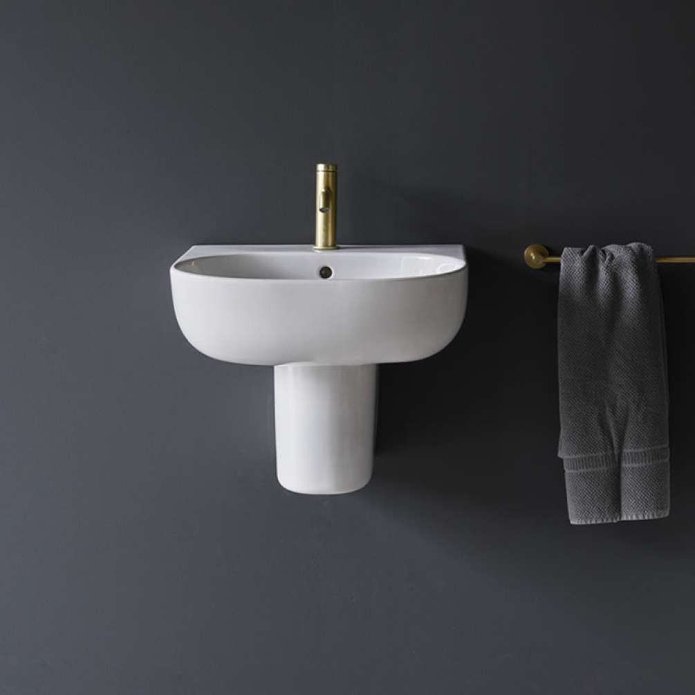 Lifestyle Photo of Britton Bathrooms Milan 500mm Basin & Semi Pedestal