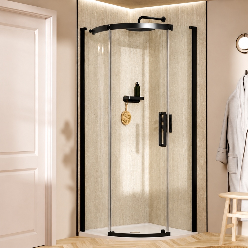 Crosswater Optix 10 Slate 1000mm x 800mm Quadrant Shower Enclosure Set LEFT HANDED LIFESTYLE