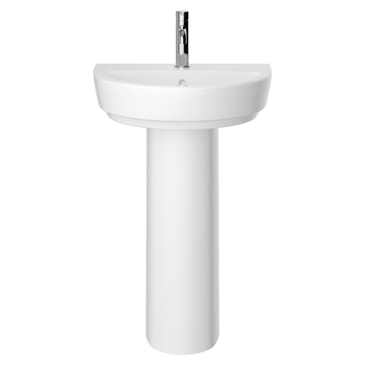 Heritage Stamford 450mm Basin and Full Pedestal Sanctuary Bathrooms