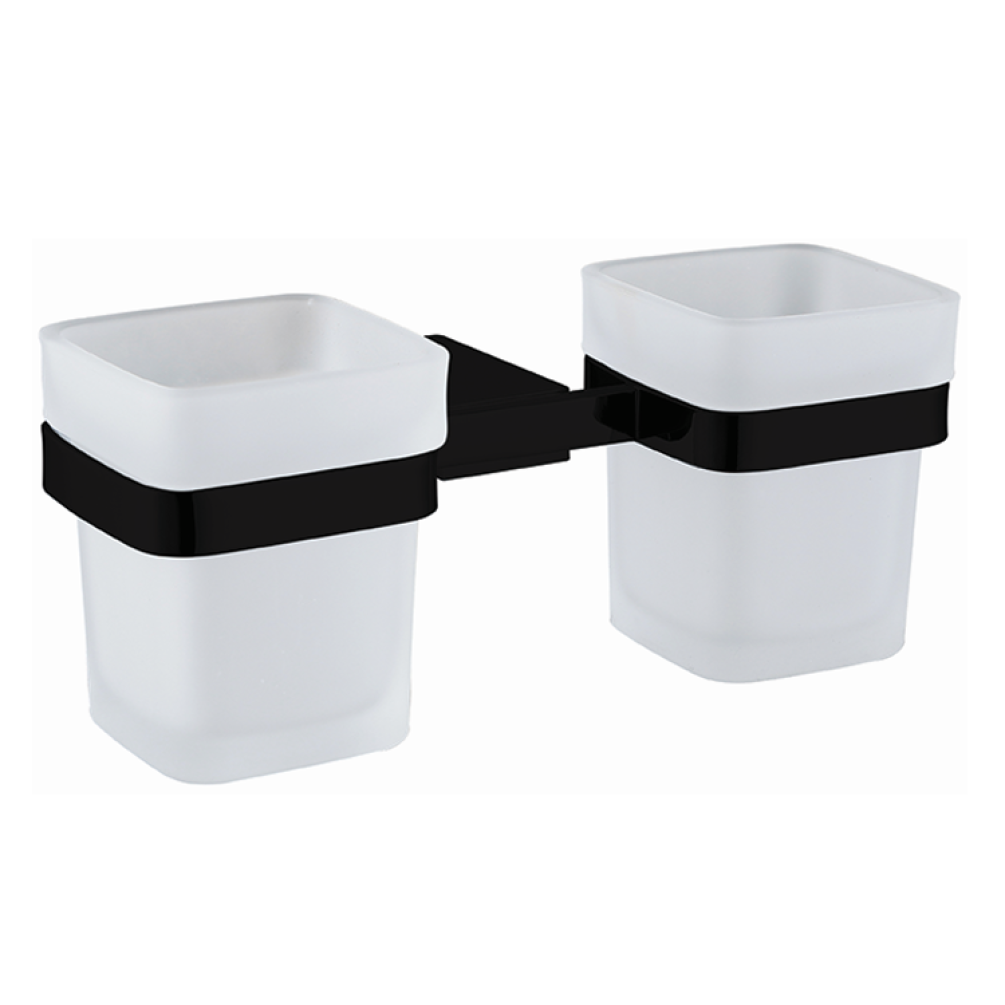 Image of The White Space Legend Black Double Tumbler and Holder