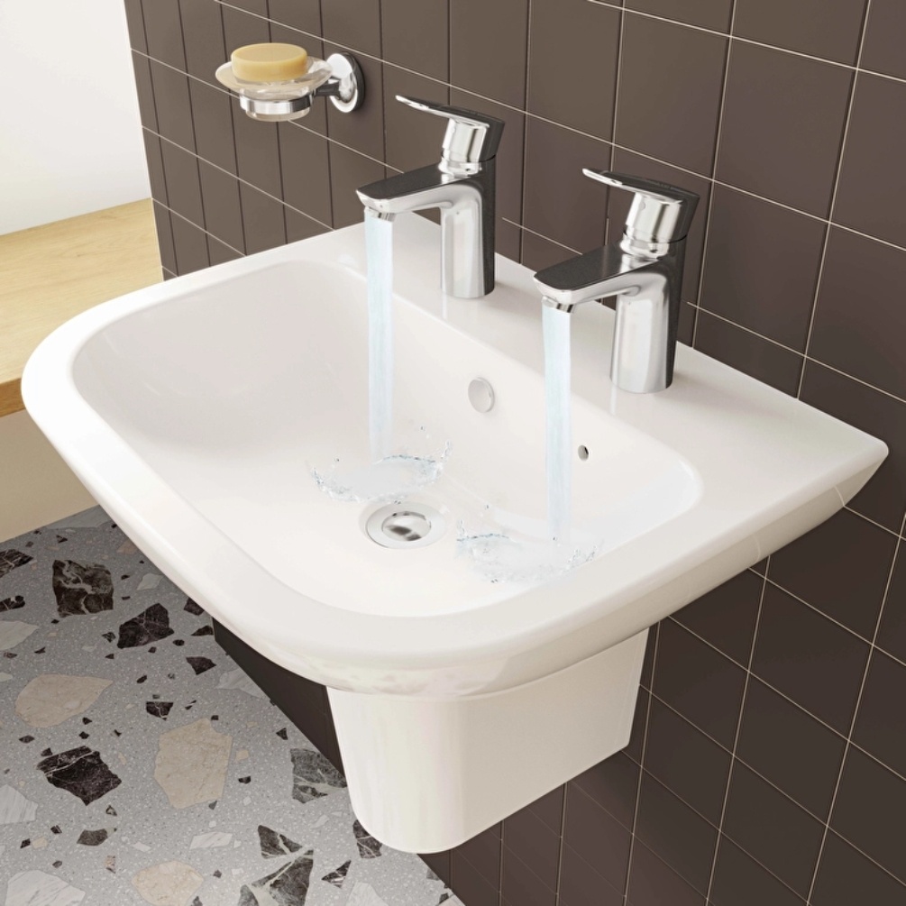 VitrA S20 550mm Washbasin with Pedestal