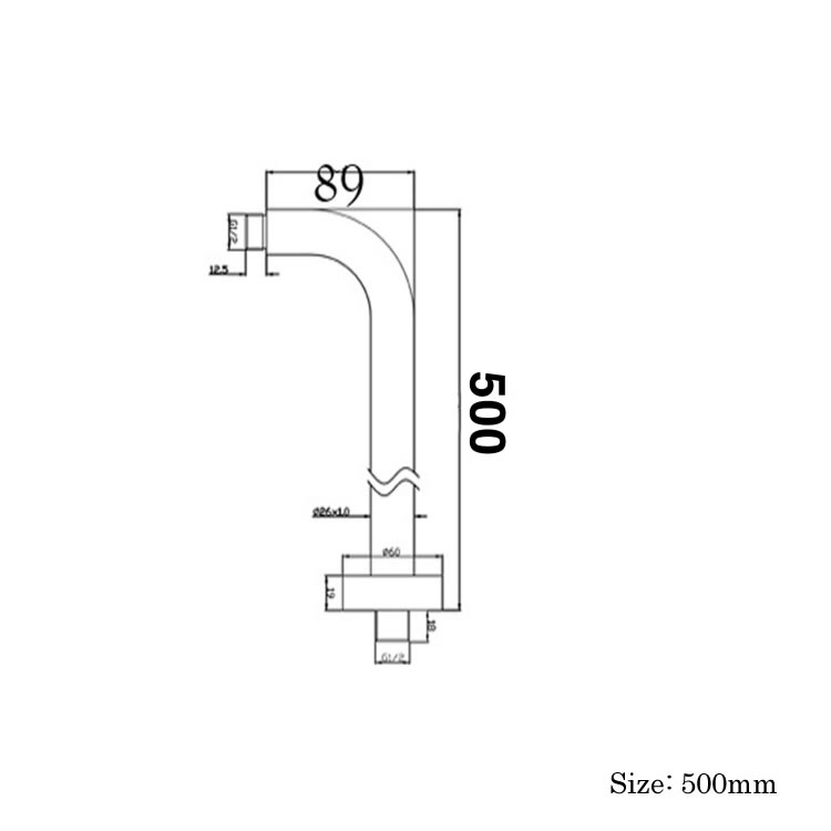 JTP Chill Round Wall Mounted Shower Arm Sanctuary Bathrooms