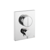 Photo of Crosswater MPRO Chrome Twin Outlet Crossbox Push Shower Valve Cutout