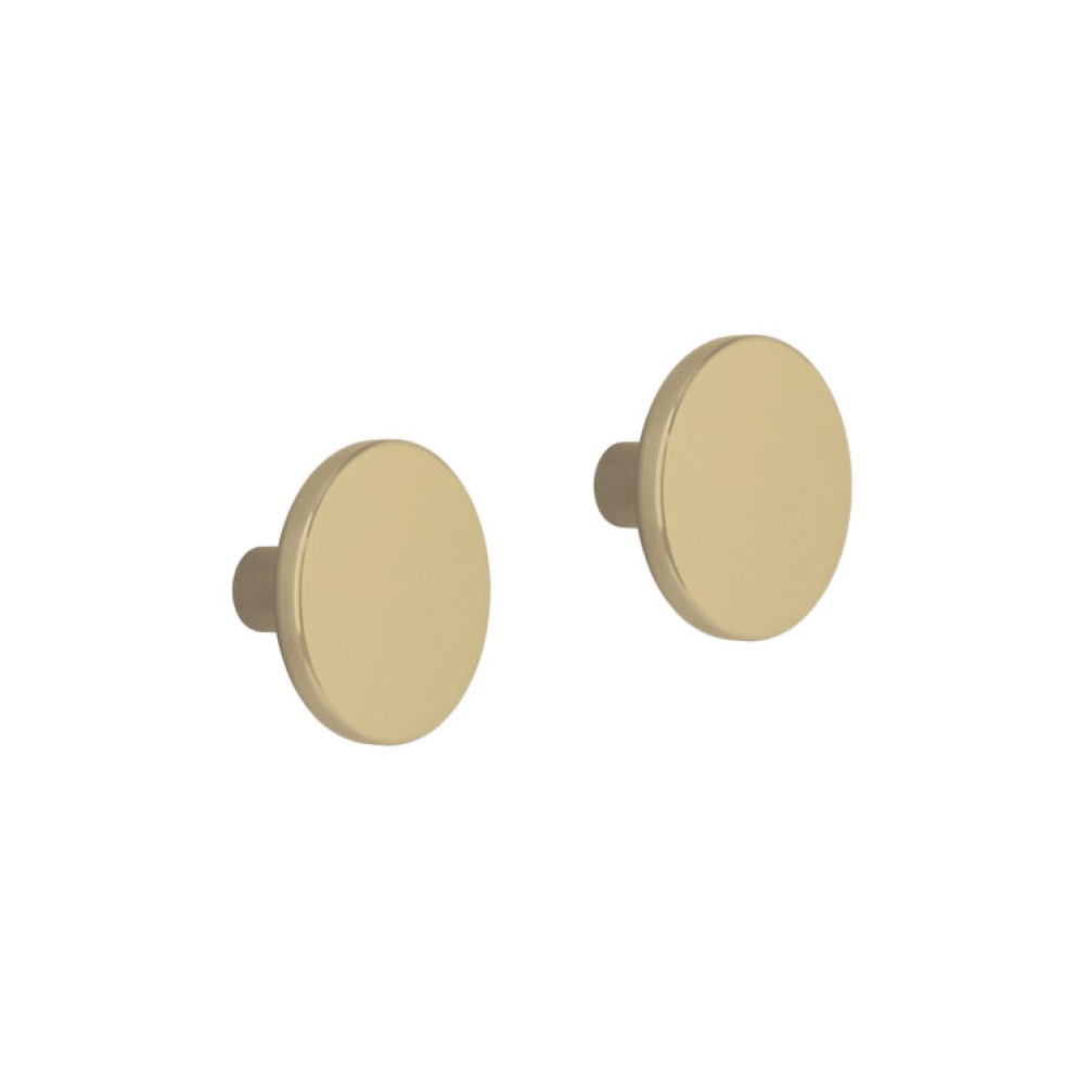 Cutout image of Crosswater Brushed Brass Modern Round Furniture Handles