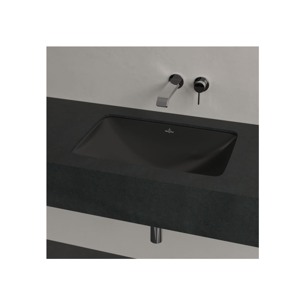 Lifestyle image of Villeroy & Boch Loop & Friends 540mm Pure Black CeramicPlus Inset Basin