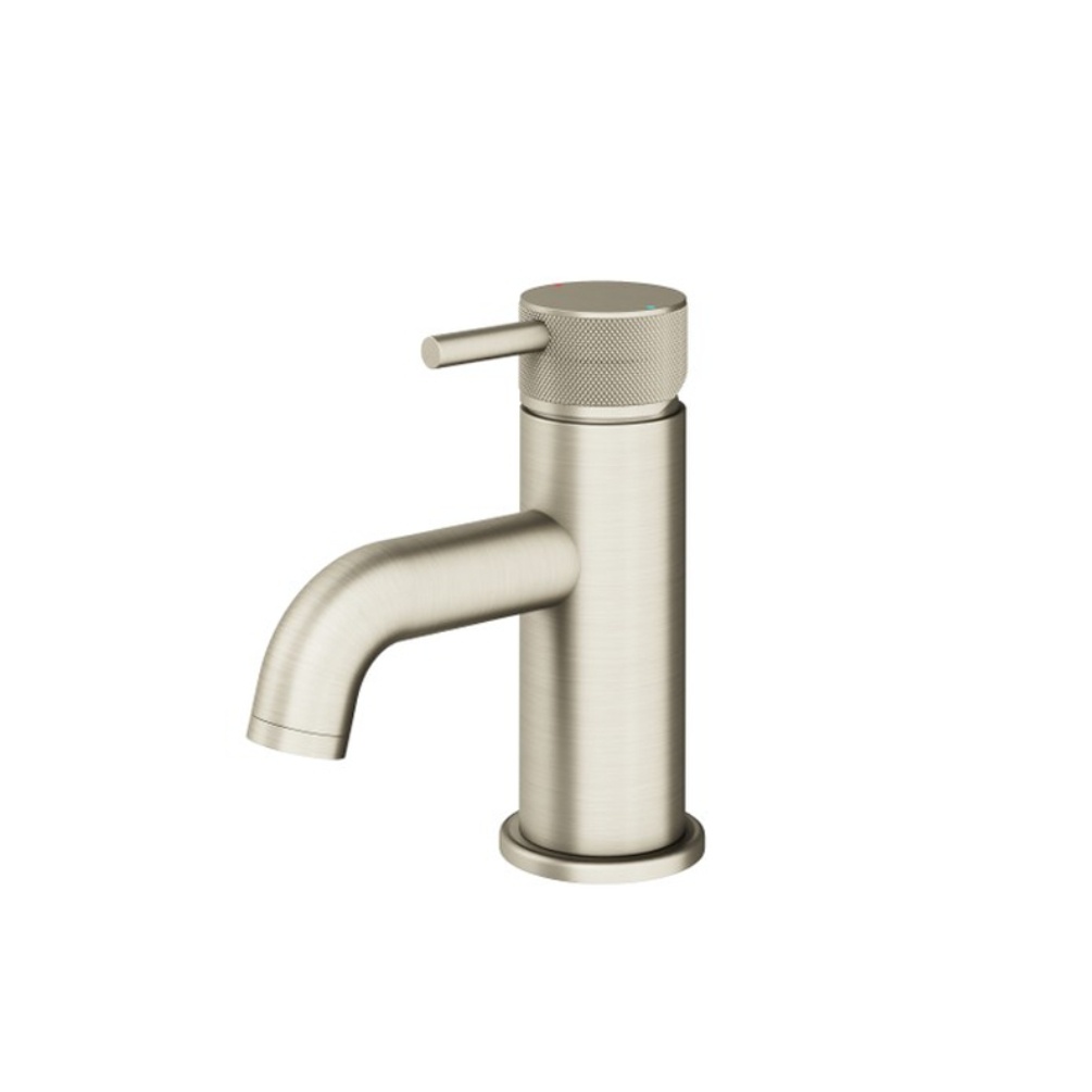 Product Cut out image of the Abacus Iso Pro Brushed Nickel Mini Mono Basin Mixer