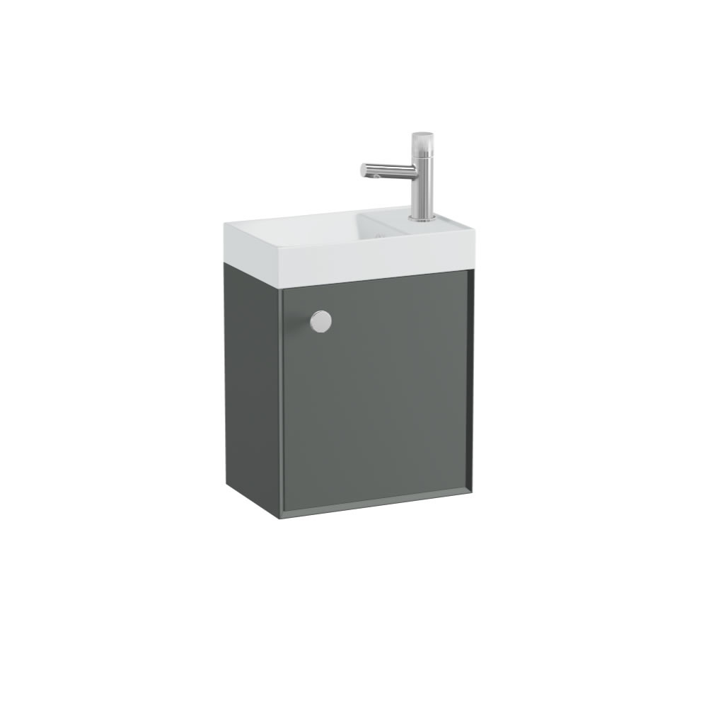 Vado Safari Smooth 400mm Charcoal Grey  Vanity Unit & Mineral Basin