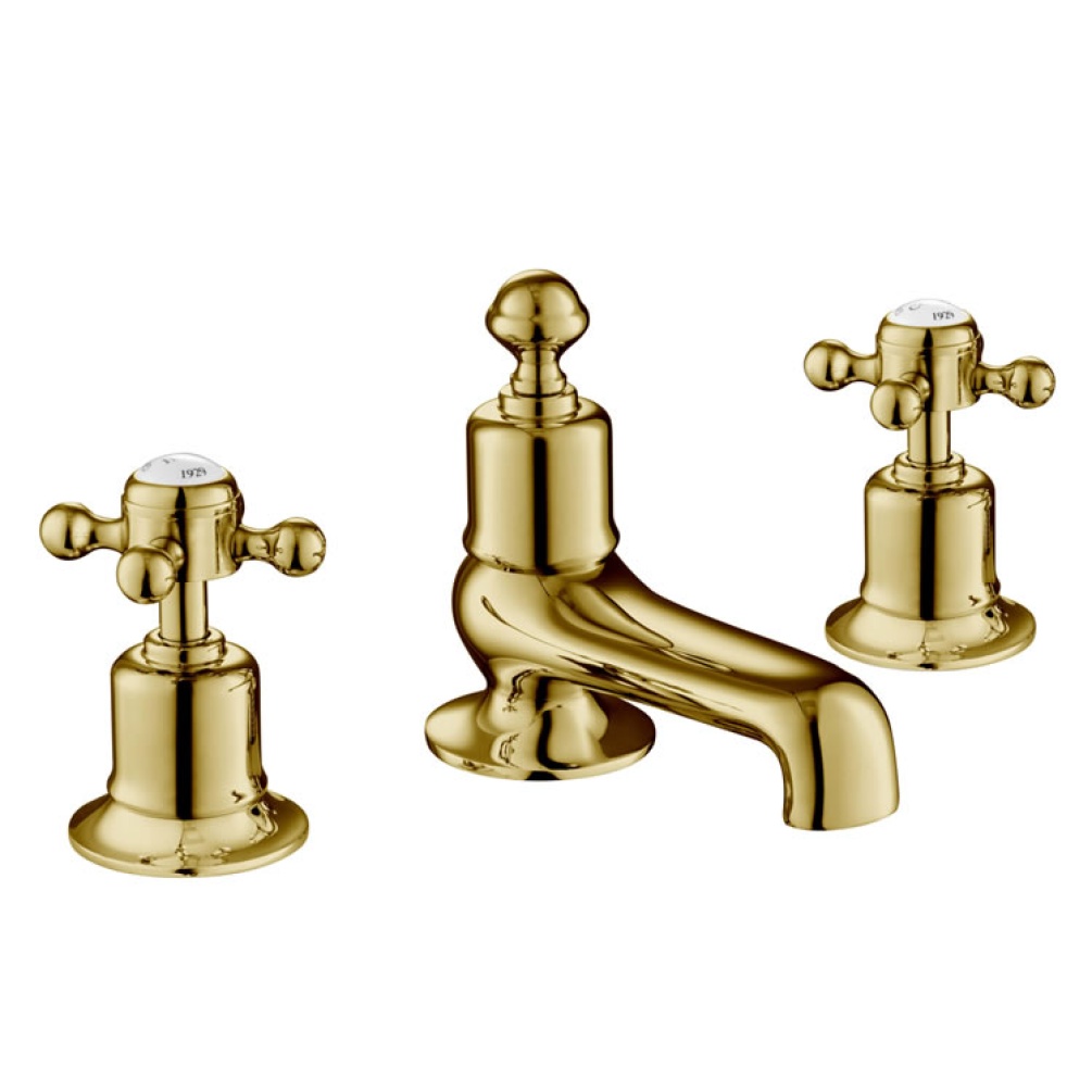 JTP Grosvenor Cross 3 Tap Hole Deck Mounted Bath Filler