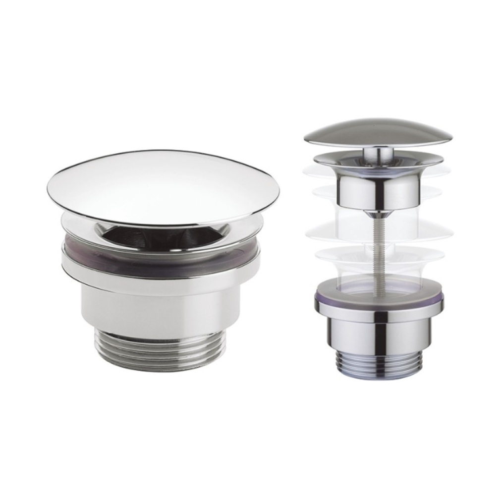 Product Cut out image of the Crosswater MPRO Universal Chrome Basin Free Flow Waste
