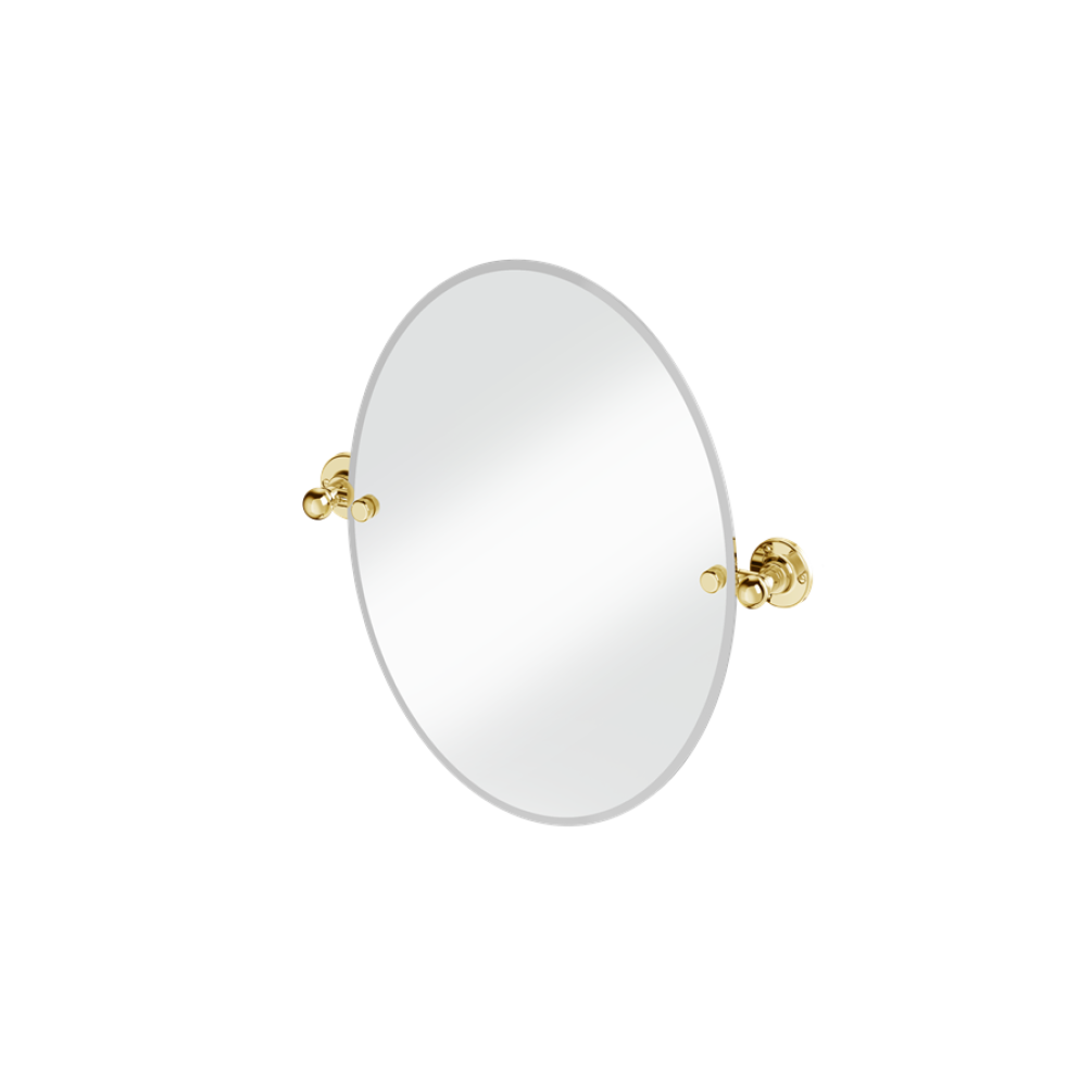 Burlington Gold 400 x 500mm Oval Mirror With 1850 Fixings