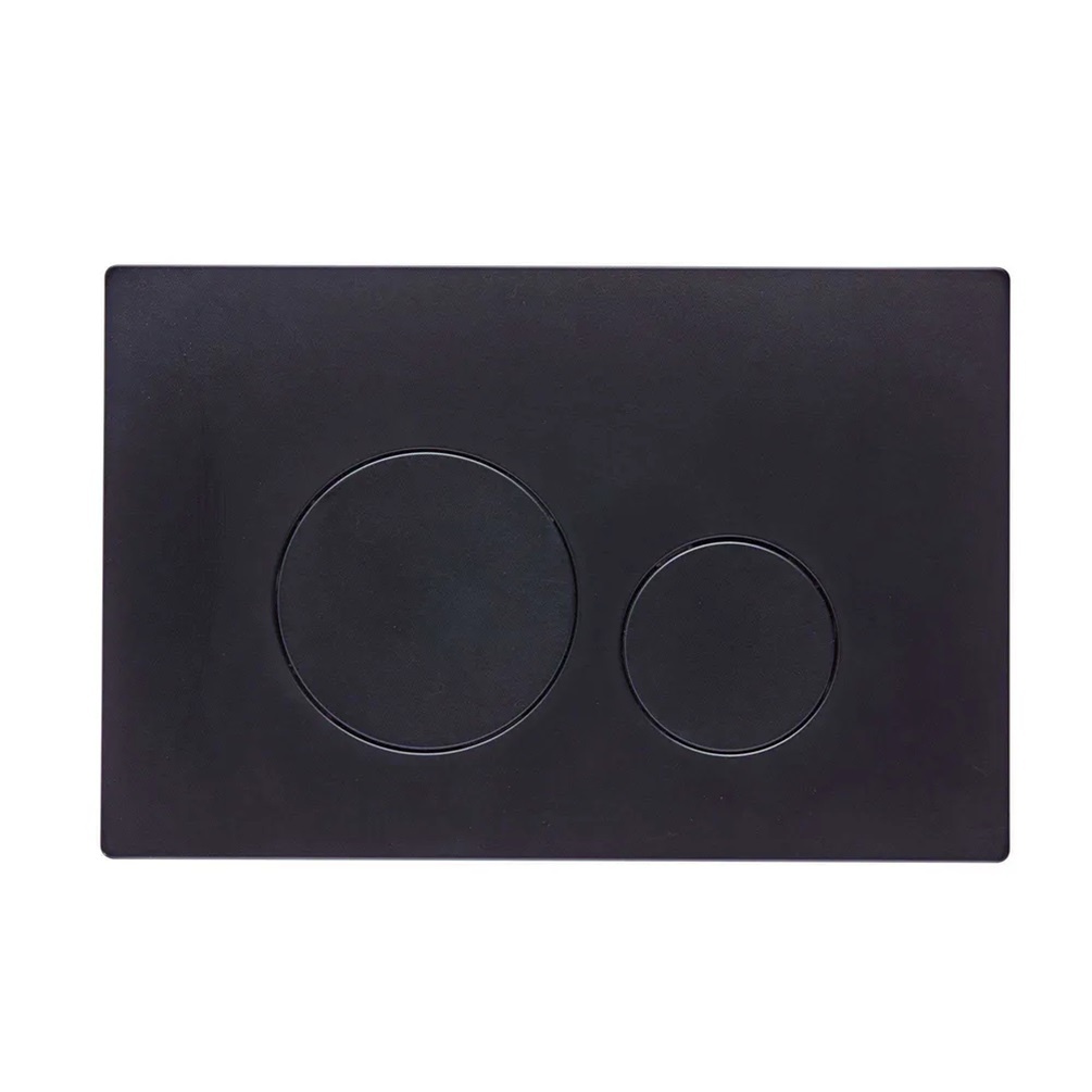 product cut out image Tavistock Circles Black Dual Flush Push Plate TR9021