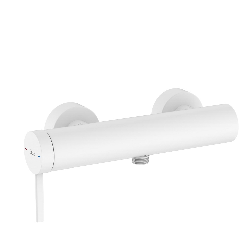 Cut out image of the Roca Ona Matt White Round Shower Valve