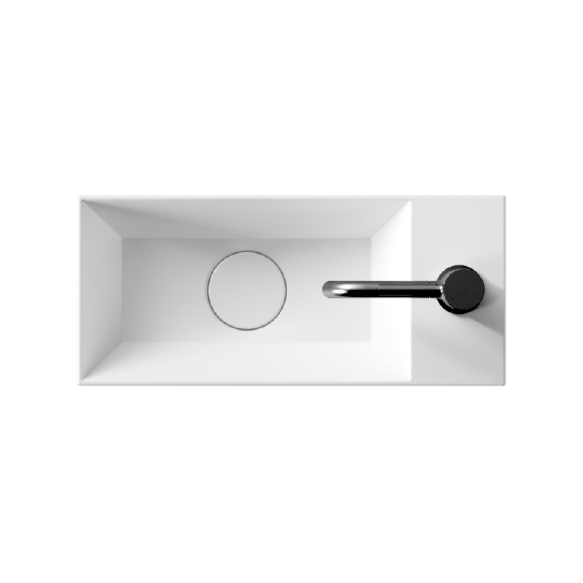 Zero 3 450mm Gloss White Wall Mounted Basin | Sanctuary Bathrooms
