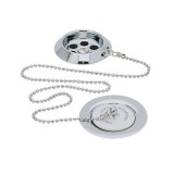 Heritage Ornate Plug & Chain Chrome Bath Waste Image 1