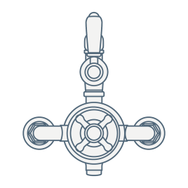 iconography image of an exposed shower mixer valve