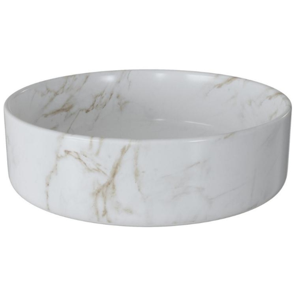 Product Cut out image of Apex Marble Effect Round Washbowl ZERO104040