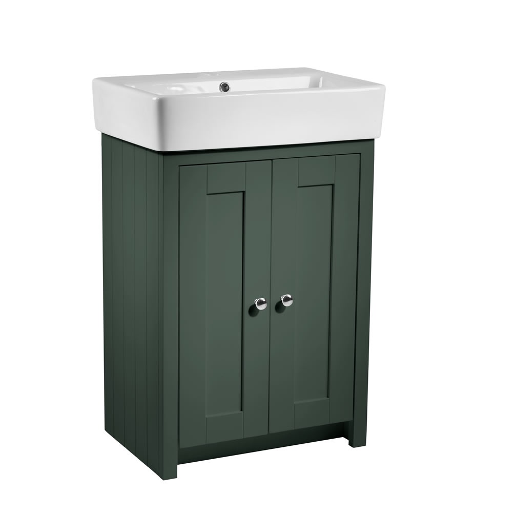 Tavistock Lansdown 575mm Matt Sherwood Green Freestanding Unit & Basin
