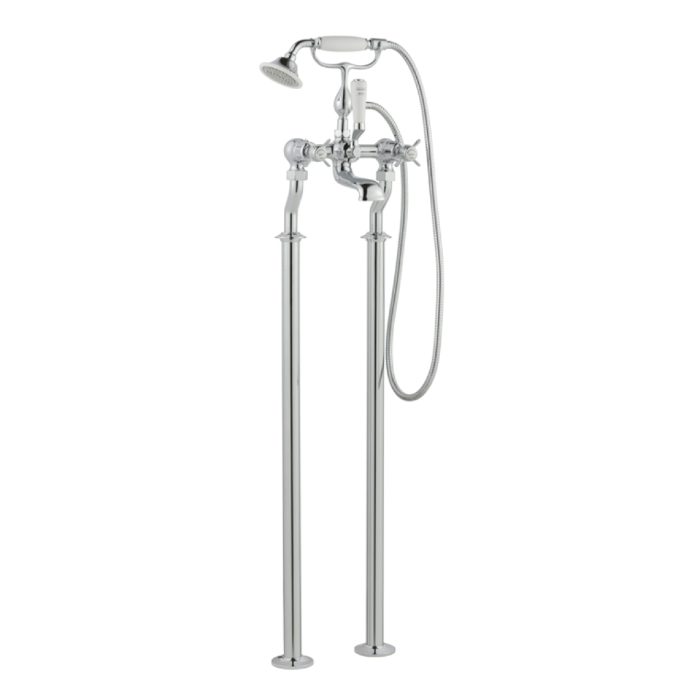 Photo of JTP Grosvenor Pinch Floorstanding Bath Shower Mixer with Kit Cutout