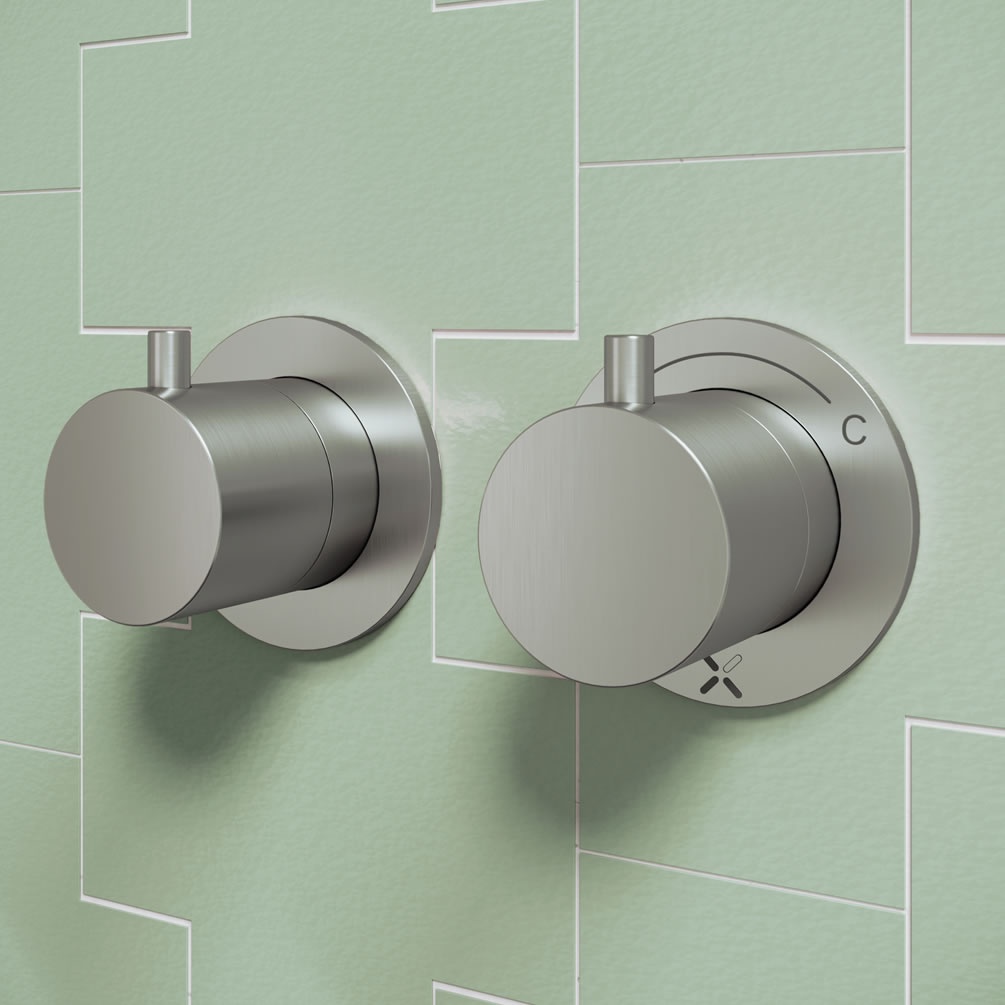 Lifestyle image of Crosswater Module 3ONE6 Stainless Steel Triple Outlet Shower Valve