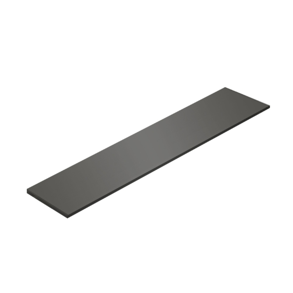 Product Cut out image of the Origins Living Pier 600mm Black Glass Shelf