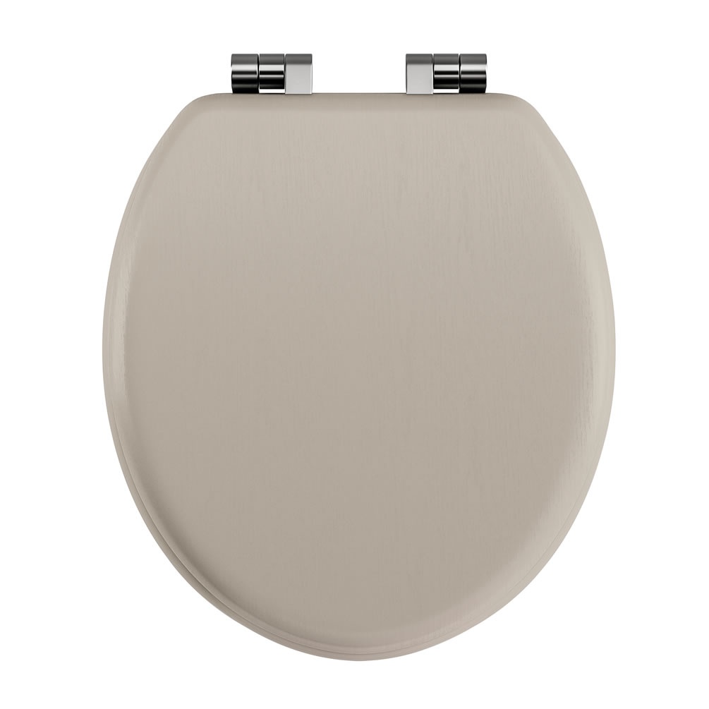 Imperial Lichfield Cashmere Grained Soft Close Seat With Chrome Hinges