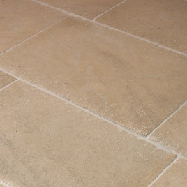 image of large rectangular limestone bathroom tiles
