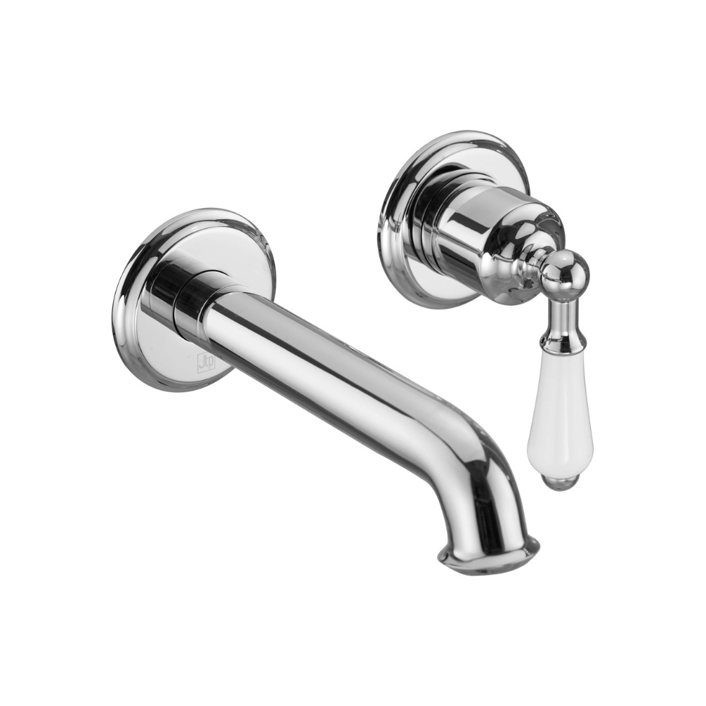 JTP Grosvenor Cross Chrome Single Lever Wall Mounted Basin Mixer Cut Out