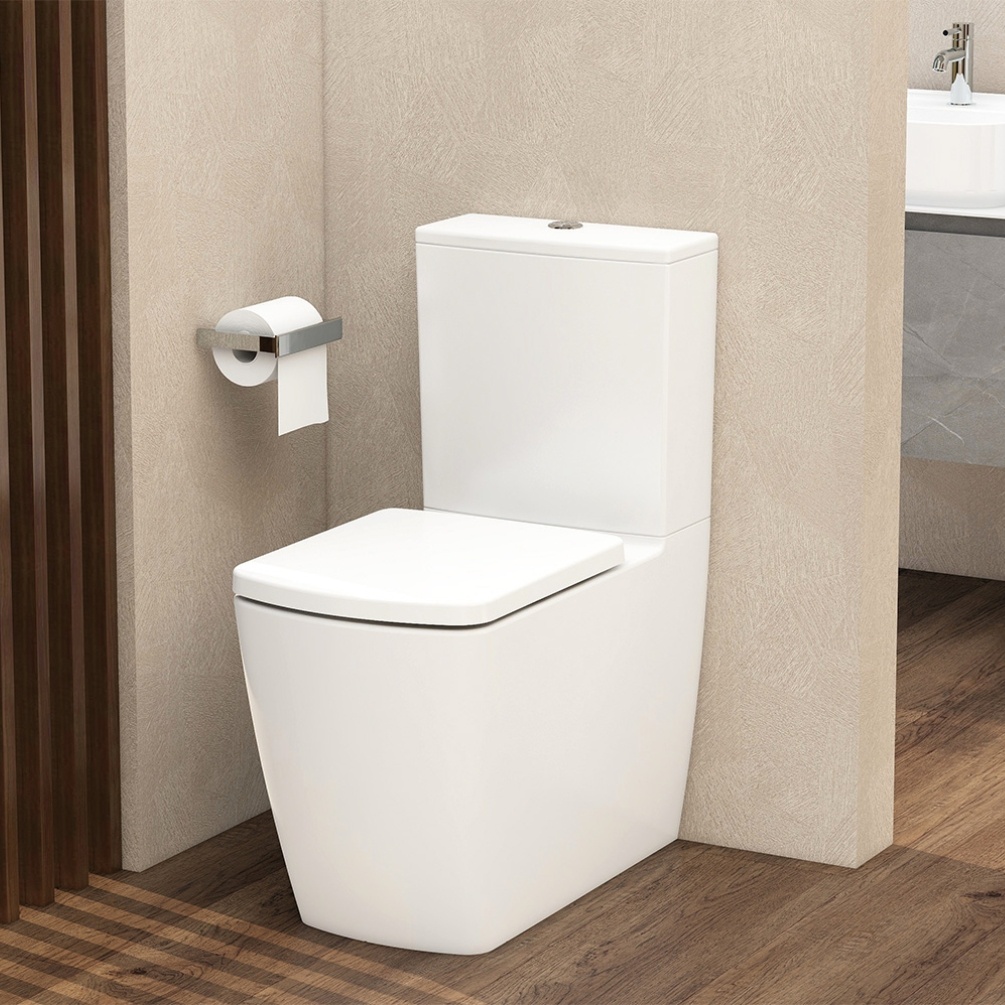 Imex Ravine Rimless Comfort Height Closed Back Close Coupled Toilet Lifestyle 2