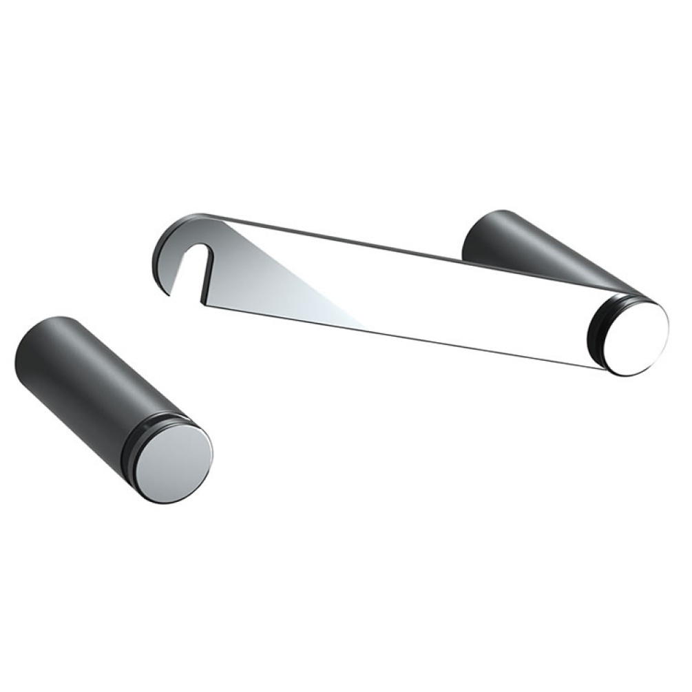 Cutout image of Origins Living Sonia Toilet Roll Holder with Swing-Up Arm open.