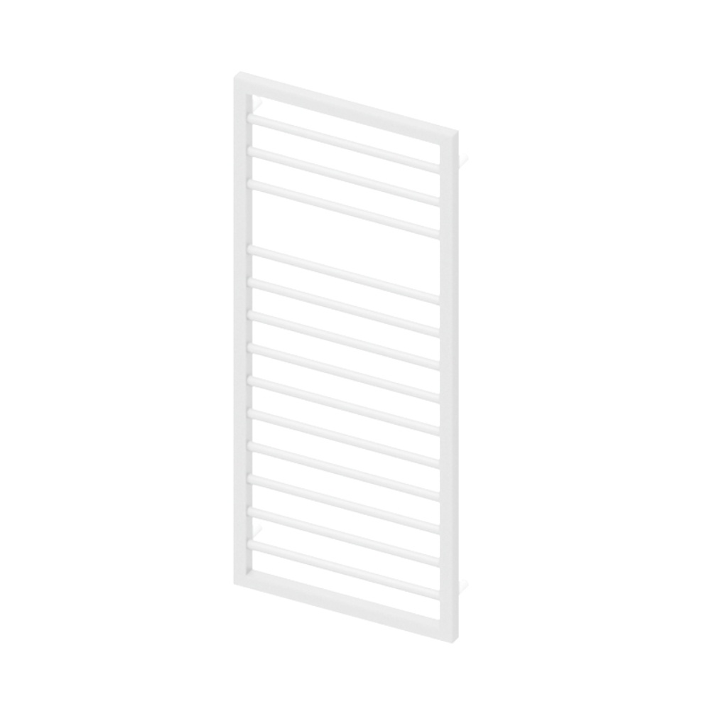 Product Cut out image of the Abacus Elegance Metro Matt White 1193mm x 500mm Towel Warmer