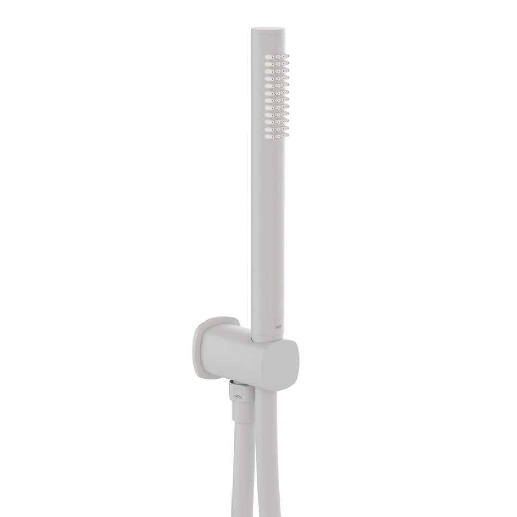 Vado Cameo Matt White Single Function Mini Shower Kit With Integrated Outlet