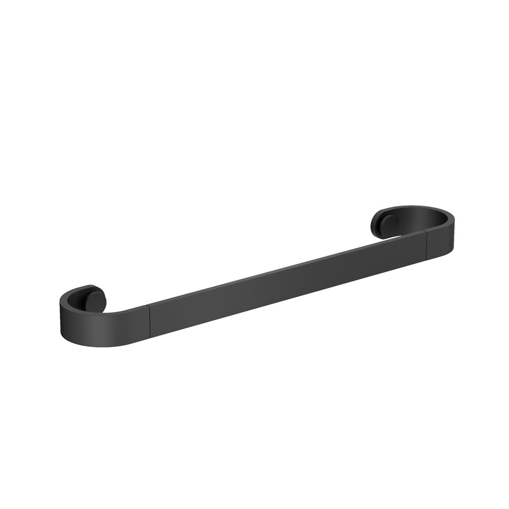 Cutout image of Crosswater Velo Matt Black 450mm Towel Rail