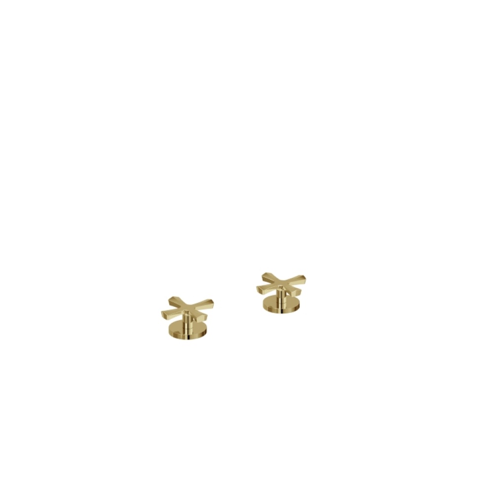 Image of Burlington Riviera Gold Deck Mounted Bath Panel Valves cutout white background
