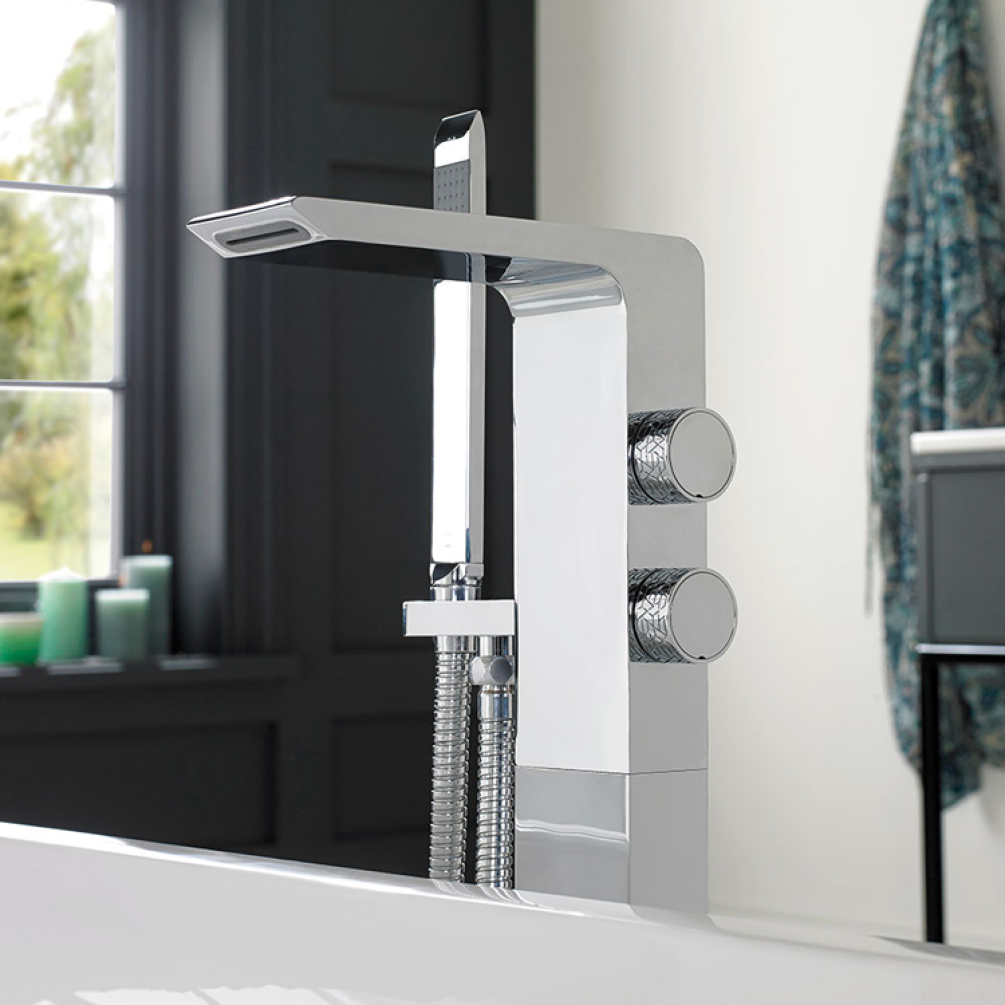 Lifestyle Photo of Vado Omika Floor Standing Bath Shower Mixer & Kit