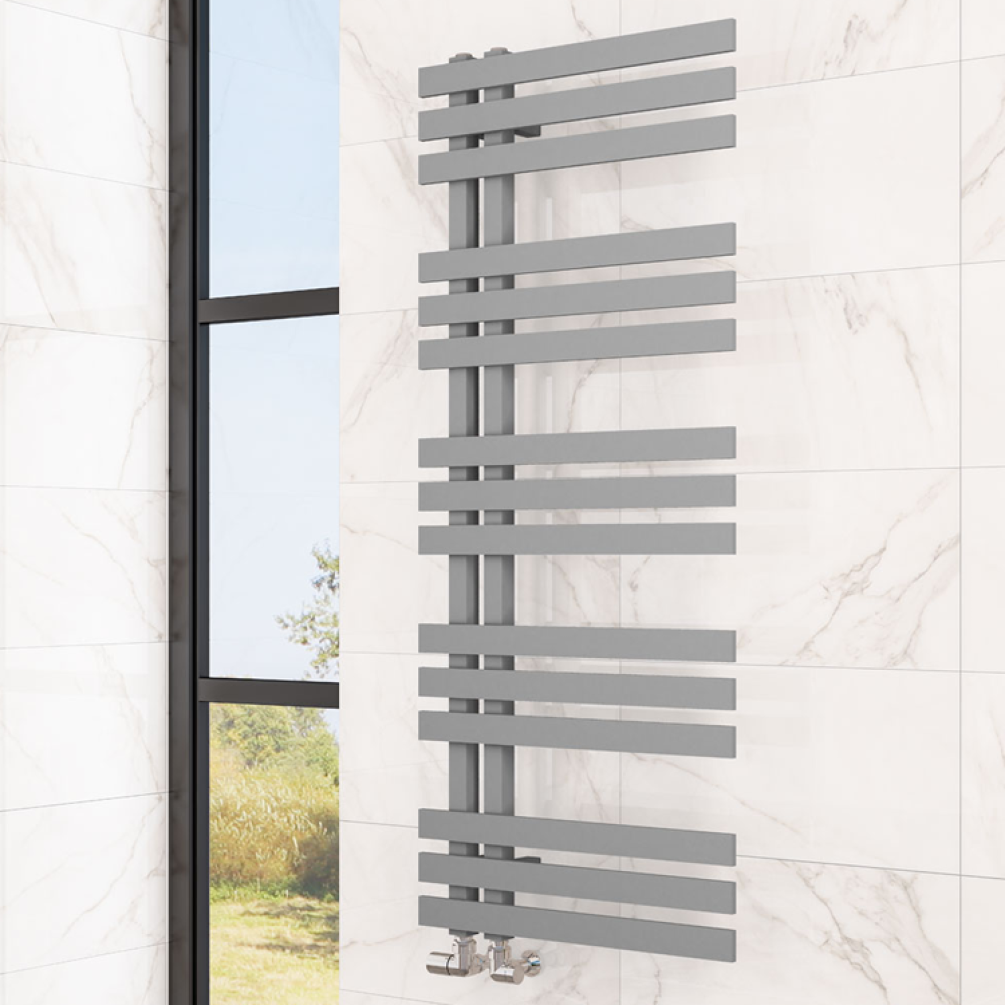 Photo of Eastbrook Hurley Designer Heated Towel Rail - Matt Grey